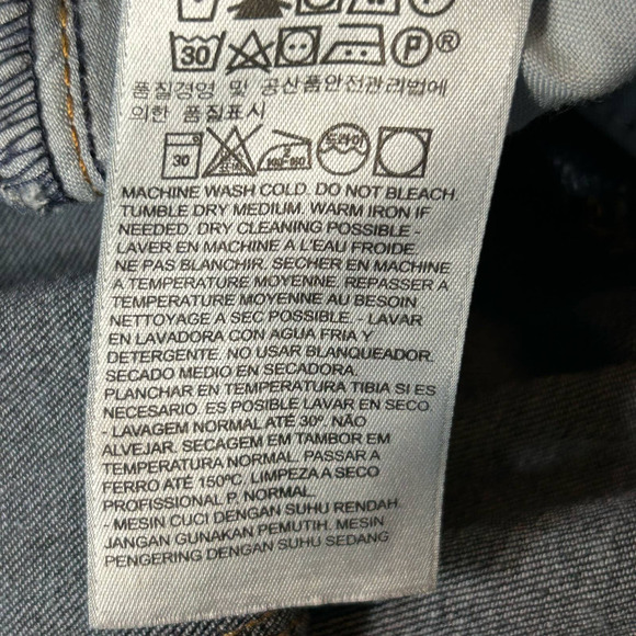 Levi's Jeans Womens 14S W32 L30‎ (Actual L28) Blue Low Rise Bootcut Dark Wash - Picture 10 of 12